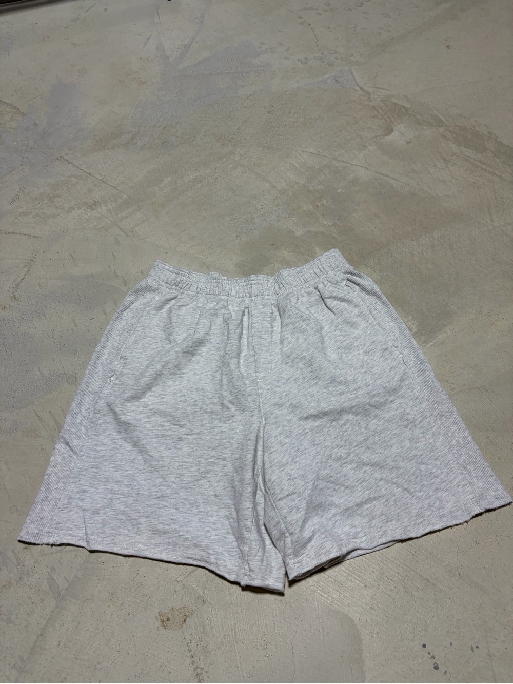 Aerie NWT Women’s High-Waist Light Gray Lounge Shorts small MSRP$45